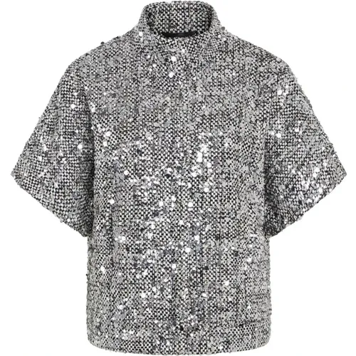 Sequin Waistcoat Jacket /White , female, Sizes: S, XS, M, L - Bruuns Bazaar - Modalova