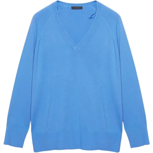 V-Neck Sweater , female, Sizes: L, XL - Elena Mirò - Modalova