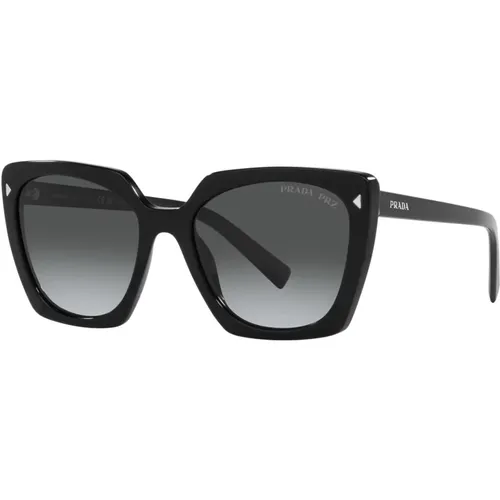 Schwarz/Grau Getönte Sonnenbrille , Damen, Größe: 54 MM - Prada - Modalova