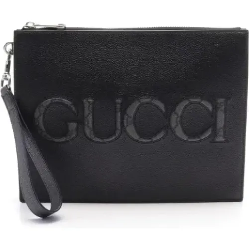 Pre-owned Clutches, male, , Size: ONE SIZE Pre-owned Leather gucci-bags - Gucci Vintage - Modalova