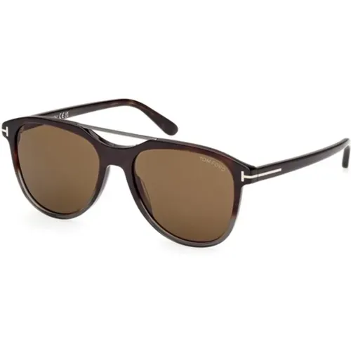 Sunglasses, unisex, , Size: 54 MM Stylish Coloured Havana Sunglasses - Tom Ford - Modalova