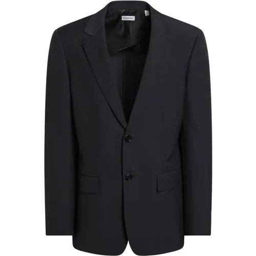 Blazers, male, , Size: M Wool Mohair Jackets - Burberry - Modalova