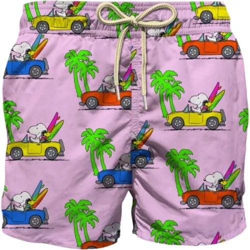 Beachwear, male, , Size: XL Pink Sea Clothing Lighting02600F - MC2 Saint Barth - Modalova