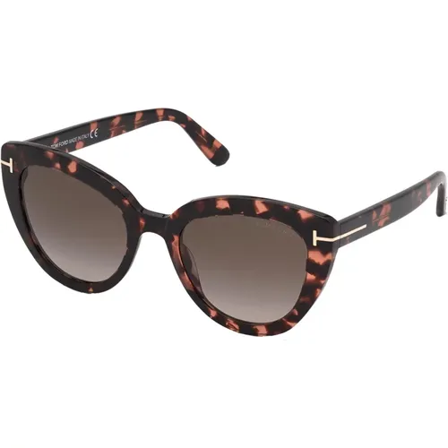 Izzi FT 0845 Sunglasses - Havana/Roviex Shaded , female, Sizes: 53 MM - Tom Ford - Modalova