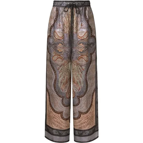 Wide Trousers, female, , Size: M Trousers Blue - Zimmermann - Modalova