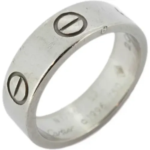 Pre-owned Jewellery, female, , Size: ONE SIZE Pre-owned White Gold rings - Cartier Vintage - Modalova