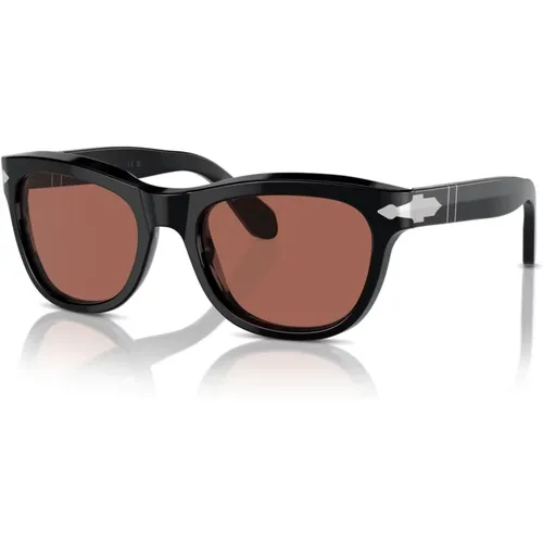 Schwarze/Braune Sonnenbrille , unisex, Größe: 54 MM - Persol - Modalova