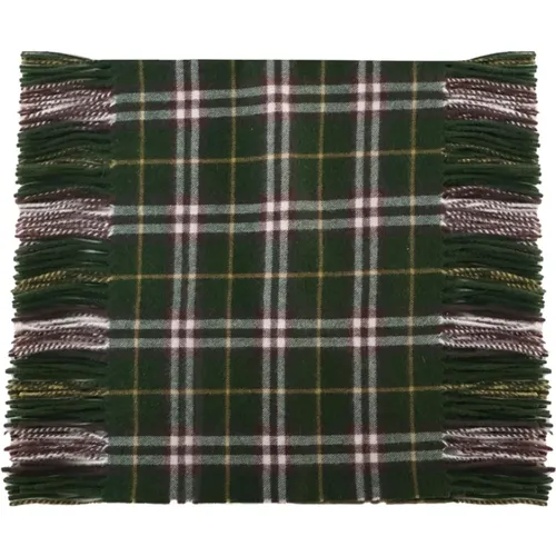 Winter Scarves, male, , Size: ONE SIZE Cotton Blend Scarfs - Burberry - Modalova