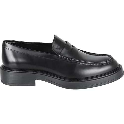 Schwarze Loafer Schuhe mit Debossed Logo , Herren, Größe: 44 1/2 EU - TOD'S - Modalova