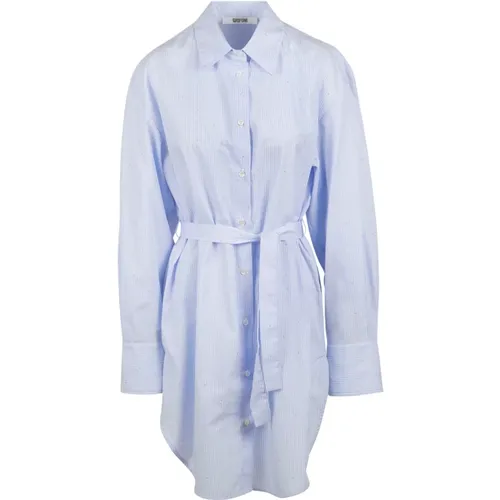 Shirt Dresses, female, , Size: XS Poplin blouse with rhinestones - Mauro Grifoni - Modalova