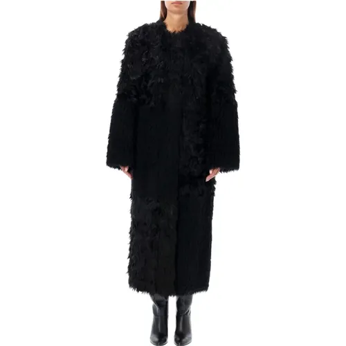 Eco Fur Coat Patch , female, Sizes: XS, M, S - Stand Studio - Modalova