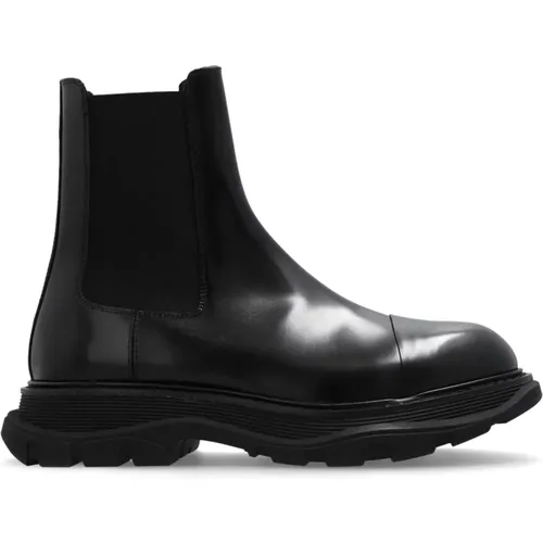 Chelsea Boots, male, , Size: 7 US Leather platform ankle boots - alexander mcqueen - Modalova