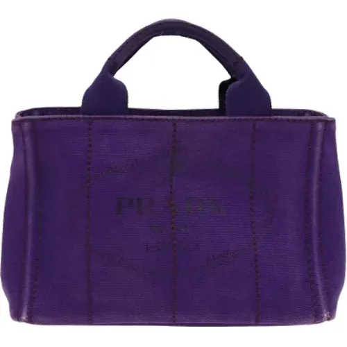 Pre-owned Tote Bags, female, , Size: ONE SIZE Pre-owned Canvas prada-bags - Prada Vintage - Modalova