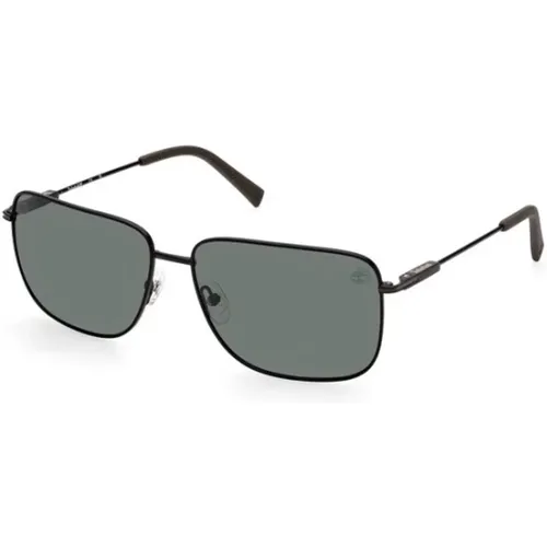 Matte Schwarze Sonnenbrille für Männer - Timberland - Modalova