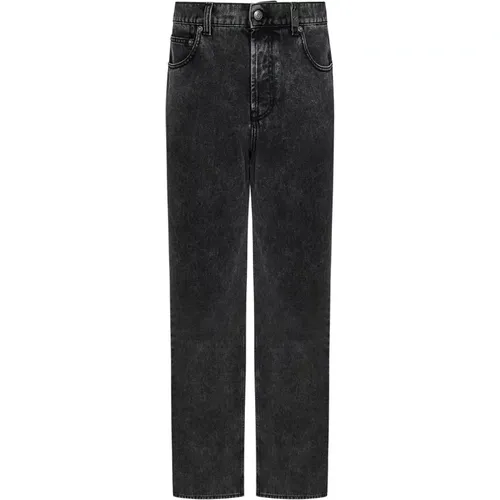 Straight Jeans, male, , Size: M Skull Plate Jeans Aw24 - alexander mcqueen - Modalova