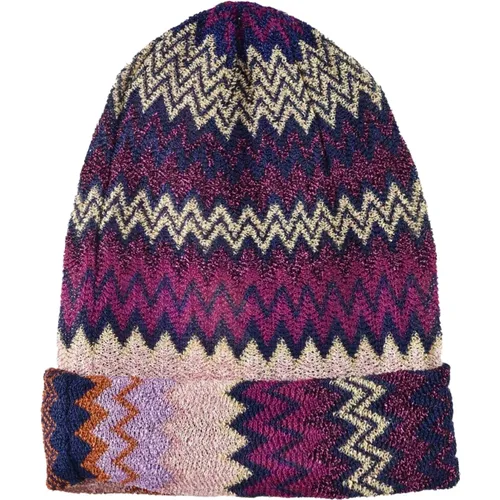 Beanies, female, , Size: ONE SIZE Stylish Hat with Viscose and Polyester - Missoni - Modalova