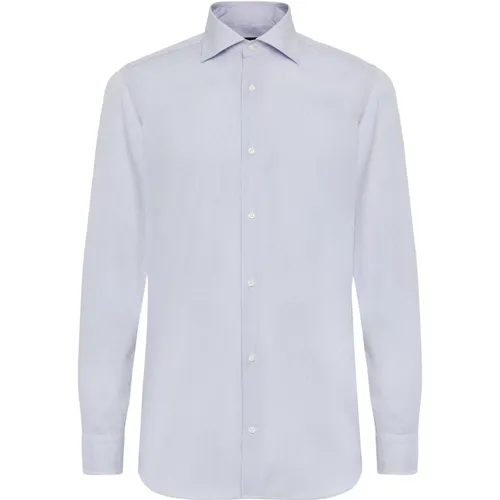 Slim Fit Gestreiftes Baumwolltwill-Hemd , Herren, Größe: 2XL - Boggi Milano - Modalova