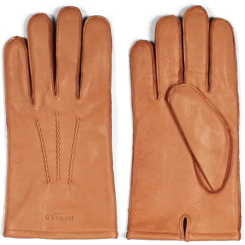 Gloves, male, , Size: M Premium Tan Leather Men's Gloves - Howard London - Modalova