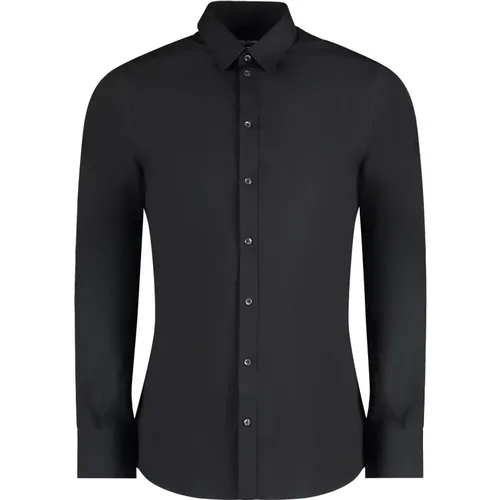 Casual Shirts, male, , Size: L Gold Dress Shirt - Dolce & Gabbana - Modalova