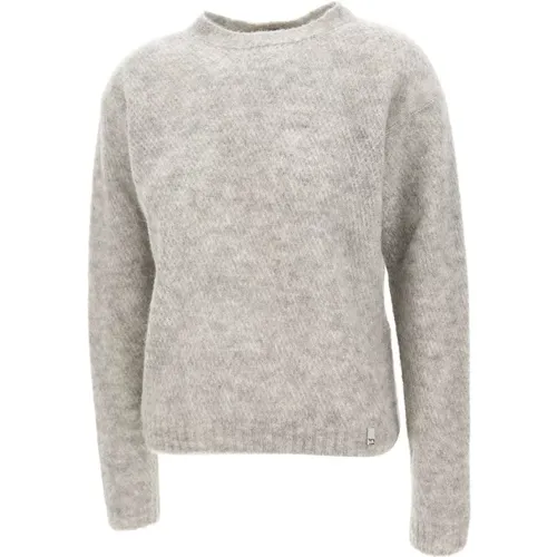 Soft Wool Alpaca Sweater Light Grey , female, Sizes: M, XL, L - Herno - Modalova