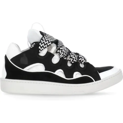 Leather Sneakers with Logo Detail , female, Sizes: 8 UK, 4 UK - Lanvin - Modalova