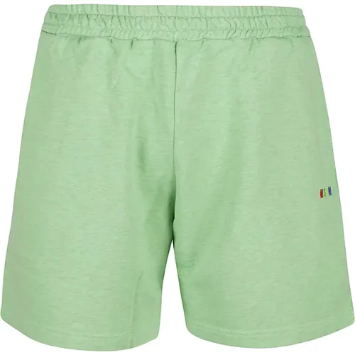 Grün/Grau Bermuda Casual Shorts , Herren, Größe: S - Msgm - Modalova