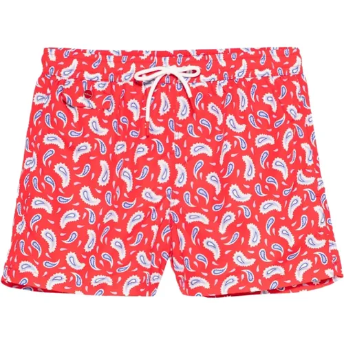 Beachwear, male, , Size: XL Paisley Swim Shorts - Kiton - Modalova