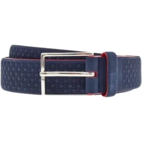 Belts, male, , Size: 90 CM Suede Belt with Custom Buckle - Carolina Herrera - Modalova