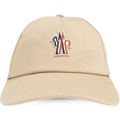 Caps, female, , Size: ONE SIZE Grenoble Logo Cotton Ball Cap - Moncler - Modalova