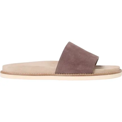 Sliders, male, , Size: 7 US Stylish Casual Slider Sandals - BRUNELLO CUCINELLI - Modalova