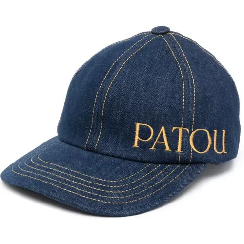 Denim Baseball Cap with Logo Embroidery , female, Sizes: S, M - Patou - Modalova