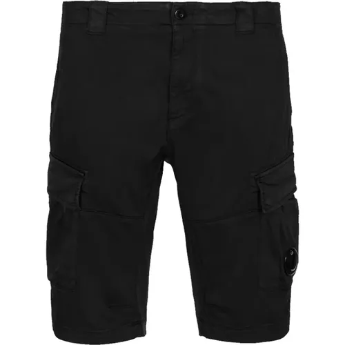 Stretch-Sateen-Cargo-Shorts mit verstärkten Gürtelschlaufen , Herren, Größe: XL - C.P. Company - Modalova