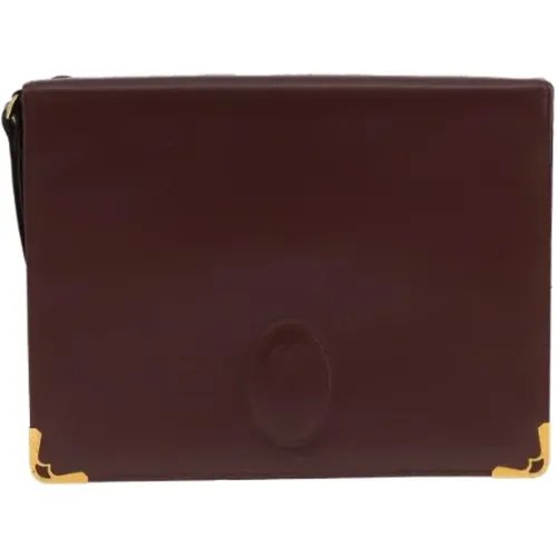 Pre-owned Clutches, female, , Size: ONE SIZE Pre-owned Leather clutches - Cartier Vintage - Modalova