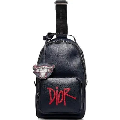 Pre-owned Cross Body Bags, female, , Size: ONE SIZE Pre-owned Leather backpacks - Dior Vintage - Modalova