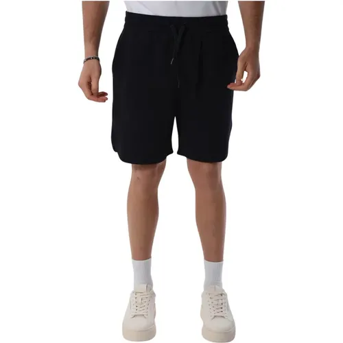 Cotton Bermuda Shorts with Elastic Waist , male, Sizes: S, L - Armani Exchange - Modalova
