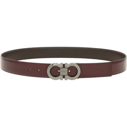 Belts, male, , Size: 115 CM Reversible Gancini Belt - Salvatore Ferragamo - Modalova