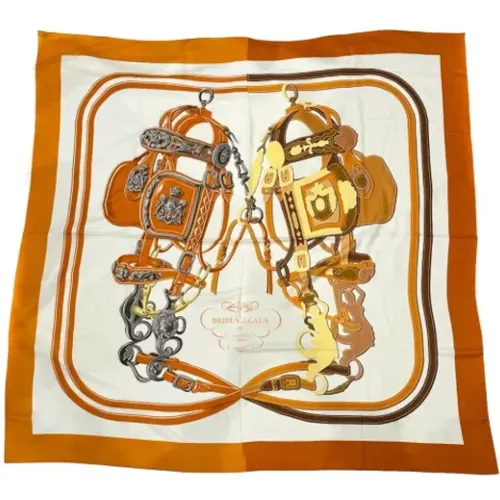 Pre-owned Scarves, female, , Size: ONE SIZE Pre-owned Silk scarves - Hermès Vintage - Modalova