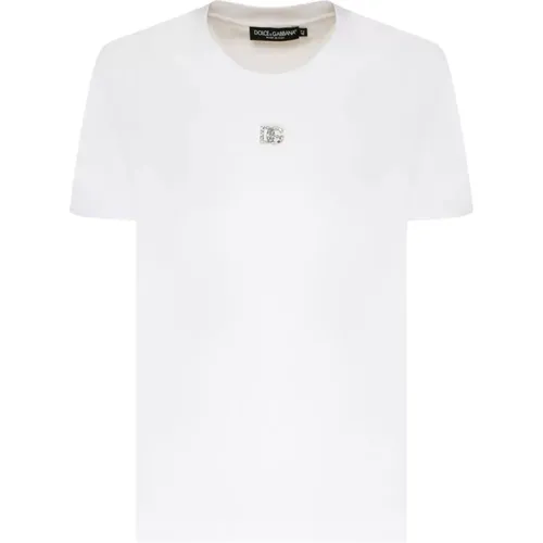 Weiße T-Shirts und Polos von D&G , Damen, Größe: XS - Dolce & Gabbana - Modalova