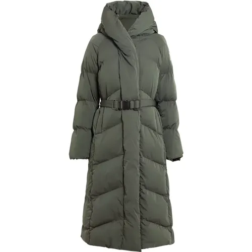 Adjustable Belt Zip Hooded Jacket , female, Sizes: L, XL - Blonde No.8 - Modalova