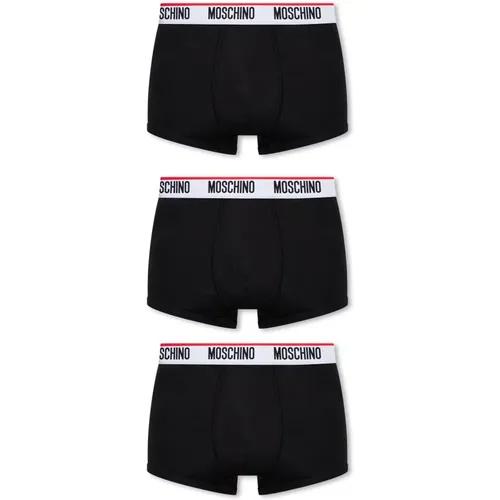 Bottoms, male, , Size: L Branded boxers 3-pack - Moschino - Modalova