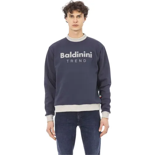 Sweatshirts, male, , Size: S Stylish Long Sleeve Logo Sweatshirt - Baldinini - Modalova