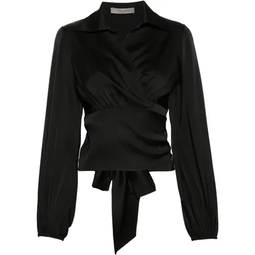 Satin Wrap Blouse , female, Sizes: S - D.Exterior - Modalova