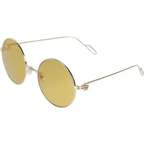 Stunning Ct0156S Sunglasses in Gold , unisex, Sizes: 56 MM - Cartier - Modalova