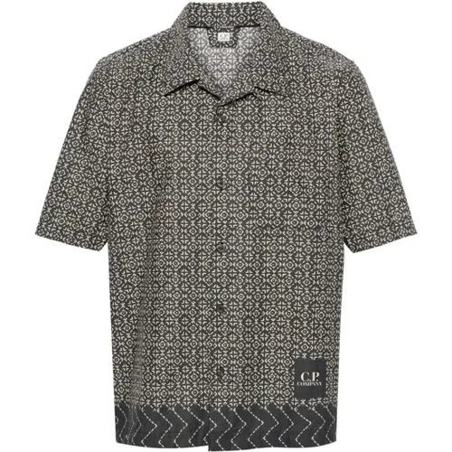 Baja Print Cotton Shirt , male, Sizes: L, 2XL - C.P. Company - Modalova