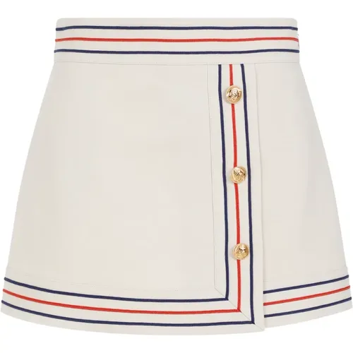 Cotton Skirt Wrap Design , female, Sizes: S - Gucci - Modalova