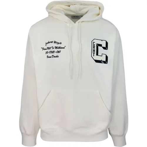 Weiße Kapuzenenten-Sweatshirt - Carhartt WIP - Modalova