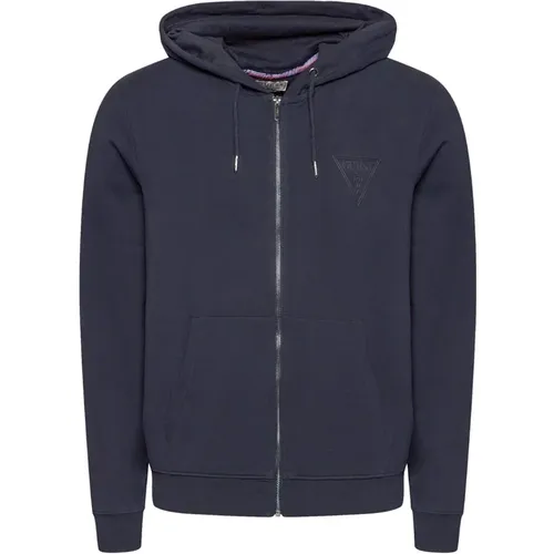 Zip-throughs, male, , Size: XS Hooded Sweatshirt - Guess - Modalova