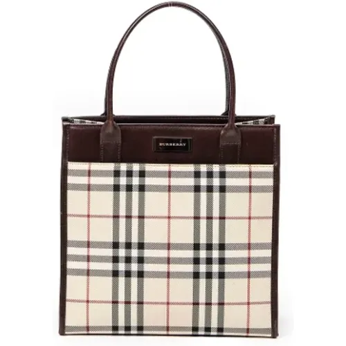 Pre-owned Tote Bags, female, , Size: ONE SIZE Pre-owned Canvas handbags - Burberry Vintage - Modalova