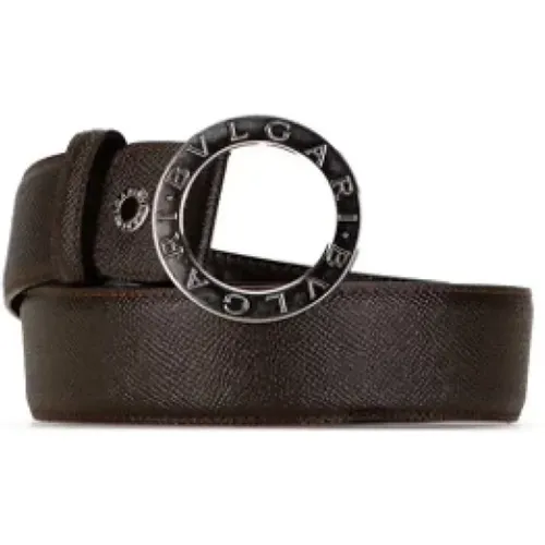 Pre-owned Belts, female, , Size: ONE SIZE Pre-owned Leather belts - Bvlgari Vintage - Modalova