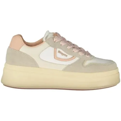 Sneakers, female, , Size: 7 US Contrasting Details Sneakers with Removable Footbed - Blauer - Modalova